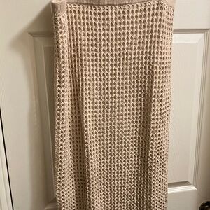 Steve Madden Cream Textured Maxi Skirt